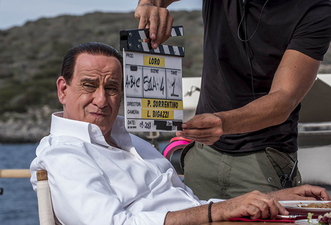 Toni Servillo durante la lavorazione del film Toni Servillo
