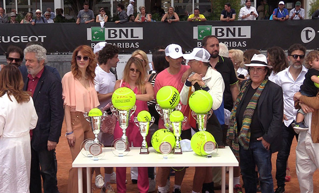 Albano Carrisi alla premiazione del Tennis & Friends - Master Special Edition